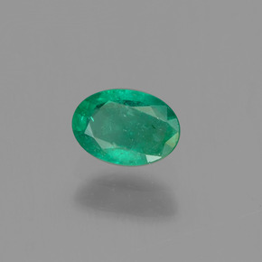 0.46캐럿 천연 그린 에메랄드, 타원형 컷, 6×4.2 mm, SI