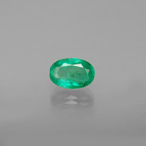 0.47캐럿 천연 그린 에메랄드, 타원형 컷, 6×4.1 mm, SI