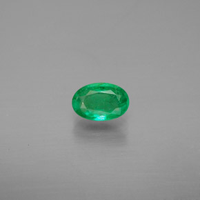 0.40캐럿 천연 그린 에메랄드, 타원형 컷, 6×4.1 mm, SI