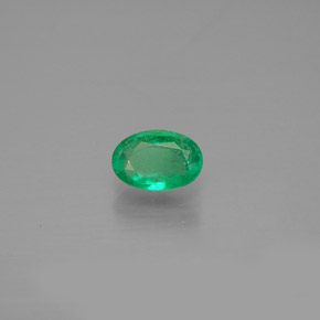 0.40캐럿 천연 그린 에메랄드, 타원형 컷, 6×4.1 mm, SI