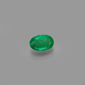 0.40캐럿 천연 그린 에메랄드, 타원형 컷, 6.2×4.1 mm, SI