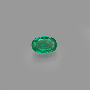0.38캐럿 천연 그린 에메랄드, 타원형 컷, 6.1×4.1 mm, SI
