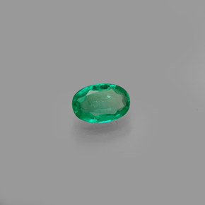 0.38캐럿 천연 그린 에메랄드, 타원형 컷, 6.1×4.1 mm, SI