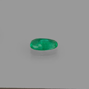 0.38캐럿 천연 그린 에메랄드, 타원형 컷, 6.1×4.1 mm, SI
