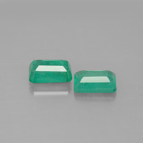 캐럿 천연 그린 에메랄드 보석, 에메랄드 컷, 6.1×4.1 mm, SI