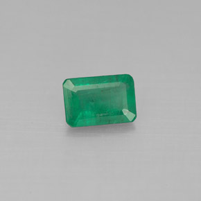 0.45캐럿 천연 그린 에메랄드, 에메랄드 컷, 6×4.1 mm, SI-I1