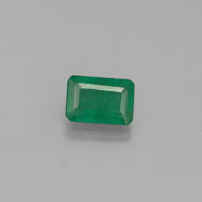 0.63캐럿 천연 그린 에메랄드, 에메랄드 컷, 6×4.1 mm, SI-I1