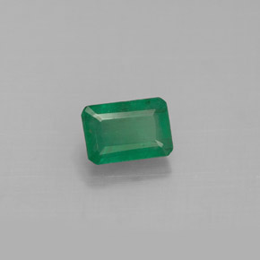 0.63캐럿 천연 그린 에메랄드, 에메랄드 컷, 6×4.1 mm, SI-I1
