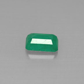0.57캐럿 천연 그린 에메랄드, 에메랄드 컷, 6.1×4.2 mm, SI-I1