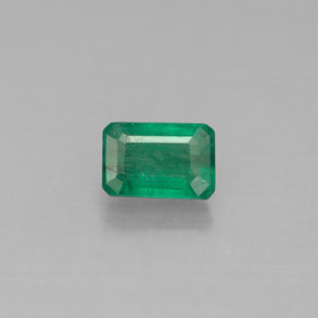 0.67캐럿 천연 그린 에메랄드, 에메랄드 컷, 6.1×4.1 mm, SI-I1
