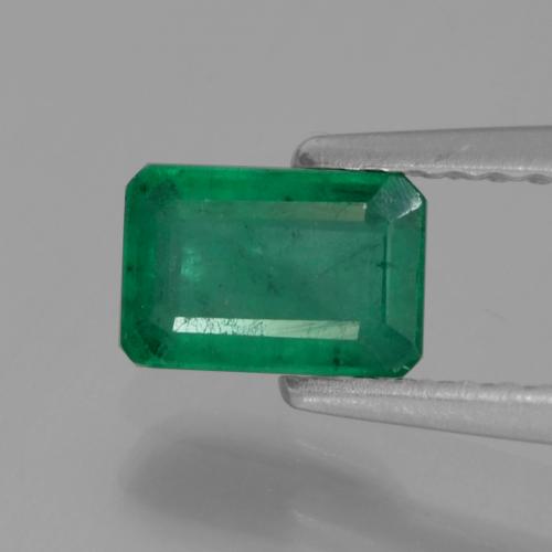 0.57캐럿 천연 따뜻한 녹색 에메랄드, 에메랄드 컷, 6.1×4.1 mm, SI-I1