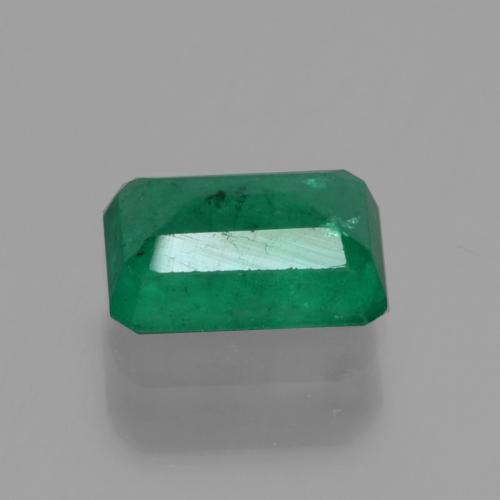 0.57캐럿 천연 따뜻한 녹색 에메랄드, 에메랄드 컷, 6.1×4.1 mm, SI-I1