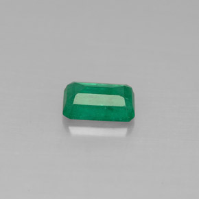 0.50캐럿 천연 그린 에메랄드, 에메랄드 컷, 5.9×4.1 mm, SI-I1