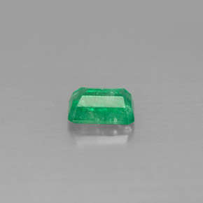 0.65캐럿 천연 그린 에메랄드, 에메랄드 컷, 6.1×4.1 mm, SI-I1