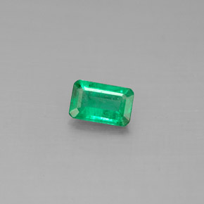 0.41캐럿 천연 그린 에메랄드, 에메랄드 컷, 5.9×3.8 mm, SI