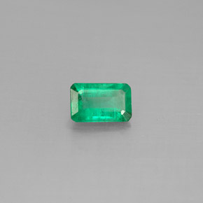 0.41캐럿 천연 그린 에메랄드, 에메랄드 컷, 5.9×3.8 mm, SI