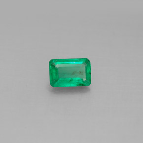 0.44캐럿 천연 그린 에메랄드, 에메랄드 컷, 5.9×4 mm, SI-I1