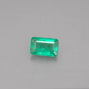 0.51캐럿 천연 그린 에메랄드, 에메랄드 컷, 6×3.9 mm, SI-I1