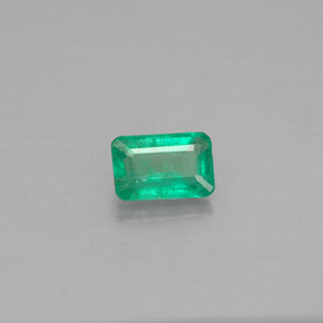 0.51캐럿 천연 그린 에메랄드, 에메랄드 컷, 6×3.9 mm, SI-I1