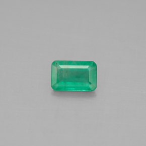 0.47캐럿 천연 그린 에메랄드, 에메랄드 컷, 6.1×4 mm, SI-I1
