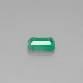 0.47캐럿 천연 그린 에메랄드, 에메랄드 컷, 6.1×4 mm, SI-I1