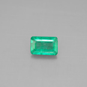 0.47캐럿 천연 그린 에메랄드, 에메랄드 컷, 5.9×4.1 mm, SI-I1
