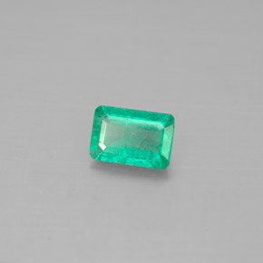 0.47캐럿 천연 그린 에메랄드, 에메랄드 컷, 5.9×4.1 mm, SI-I1