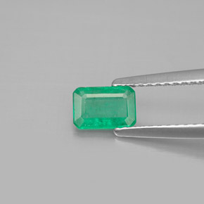 0.47캐럿 천연 그린 에메랄드, 에메랄드 컷, 6.1×4.1 mm, SI