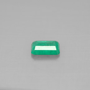 0.47캐럿 천연 그린 에메랄드, 에메랄드 컷, 6.1×4.1 mm, SI