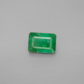 1.04캐럿 천연 그린 에메랄드, 에메랄드 컷, 7×5 mm, SI-I1