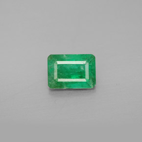 1.04캐럿 천연 그린 에메랄드, 에메랄드 컷, 7×5 mm, SI-I1