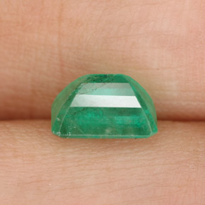 1.08캐럿 천연 그린 에메랄드, 에메랄드 컷, 7×5.1 mm, SI-I1