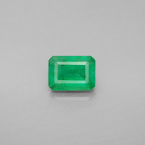 0.99캐럿 천연 그린 에메랄드, 에메랄드 컷, 7×5.2 mm, VS-SI