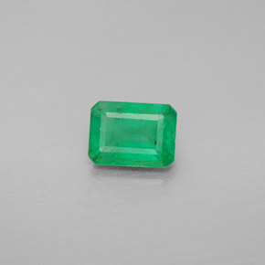 0.99캐럿 천연 그린 에메랄드, 에메랄드 컷, 7×5.2 mm, VS-SI