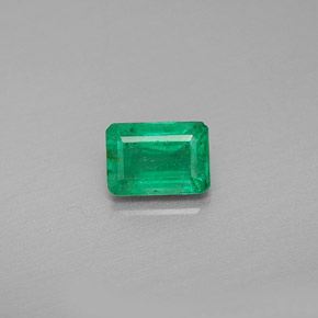 1.04캐럿 천연 그린 에메랄드, 에메랄드 컷, 7×5 mm, VS-SI