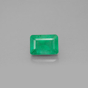 1.22캐럿 천연 그린 에메랄드, 에메랄드 컷, 7.1×5 mm, VS-SI