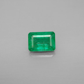 0.92캐럿 천연 그린 에메랄드, 에메랄드 컷, 6.9×4.9 mm, VS-SI