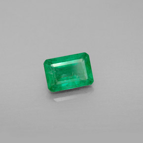 0.92캐럿 천연 그린 에메랄드, 에메랄드 컷, 6.9×4.9 mm, VS-SI