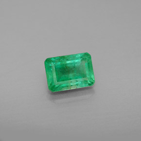 1.13캐럿 천연 그린 에메랄드, 에메랄드 컷, 7.1×5.2 mm, VS-SI