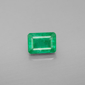 1.18캐럿 천연 그린 에메랄드, 에메랄드 컷, 7×5.1 mm, VS-SI