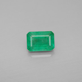 1.08캐럿 천연 그린 에메랄드, 에메랄드 컷, 7.1×5.1 mm, VS-SI