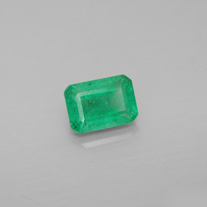1.08캐럿 천연 그린 에메랄드, 에메랄드 컷, 7.1×5.1 mm, VS-SI