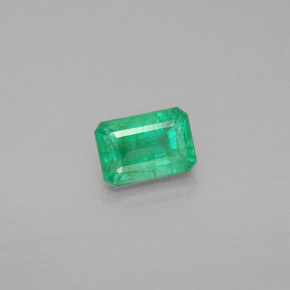1.03캐럿 천연 그린 에메랄드, 에메랄드 컷, 7×4.8 mm, SI