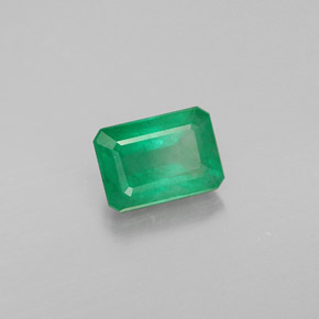1.01캐럿 천연 그린 에메랄드, 에메랄드 컷, 7.1×4.9 mm, VS-SI