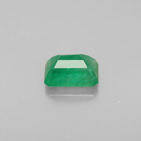 1.01캐럿 천연 그린 에메랄드, 에메랄드 컷, 7.1×4.9 mm, VS-SI