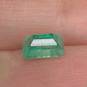 1.00캐럿 천연 그린 에메랄드, 에메랄드 컷, 7×5 mm, SI