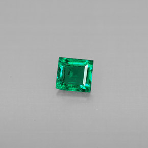 0.28캐럿 천연 그린 에메랄드, 바게트, 4×3.7 mm, VS-SI