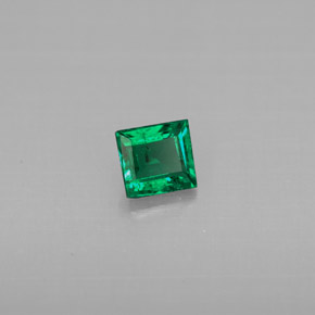 0.28캐럿 천연 그린 에메랄드, 바게트, 4×3.7 mm, VS-SI