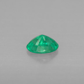 0.41캐럿 천연 그린 에메랄드, 타원형 컷, 5.8×4 mm, VS-SI