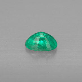 0.42캐럿 천연 그린 에메랄드, 타원형 컷, 5.8×3.9 mm, VS-SI